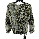 Parker Green Floral Villa Long Sleeve Blouse Small New Photo 0