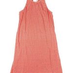 Tommy Bahama Womens Small Coral White Gingham High Neck Dress UPF 50 Tie Back Photo 0