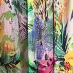 Isaac Mizrahi Tropical Print A Line Midi Dress Small Floral Vacation Resortwear Photo 9