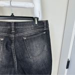 White House | Black Market  Black Cropped Cuffed Jeans with Studded Accents Size 10 Photo 4