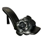 New York & Company Chana Flower Women's Heels size 7 like new Black Photo 0
