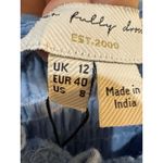 Never Fully Dressed Women Shirred Midi Dress, Blue. Size 8 Tie Shoulder‎ Blue Photo 7