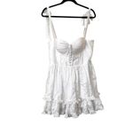 ADEIRLINA‎ Fragrant Jasmine Pearl Corset Mini Dress White NWT XL Photo 1