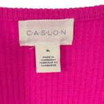 Caslon Pink Ribbed Wool Cashmere Blend Crew Neck Button Cardigan Sweater XL Photo 3