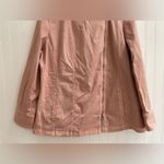 Chico's Elongated Moto Jacket Twill Asymmetrical Zip Front in Peach Pink Size 3 Photo 6