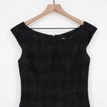 Mossimo Denim Mossimo Black Plaid Sheath Dress Cap Sleeve Zipper Back Business Casual Size 6 Photo 3