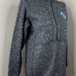 Antigua Seattle Kraken 1/2 Zip Fleece Pullover Women Sz L Gray Heather NHL Gear Photo 0