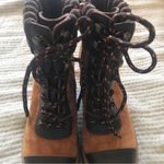 Chelsea and Violet C&V Suede Leather Platform Hiking Boot Bootie Lug Sole‎ Brown Cap Toe Size 6 New Photo 6