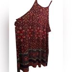 Xhilaration Xhiliration Boho Burgundy and Blue Patterned Strappy Tank Dress NWOT Photo 2