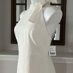 After Six  Bow Neck Crepe Gown Ivory Halter Dress, Size 10 New with Tag Photo 4