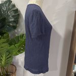 Acne Studios Acne cashmere blend waffle scoop neck short sleeve tee Deep Blue Knit Top Photo 2