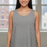 Lands' End Striped Tank Top Women's XXL Sleeveless Black White Casual Photo 0