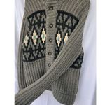 Hollister  West Coast Hand Knit Sweater Aztec Cardigan Chunky Thick Western Photo 3