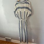 Mahina Hawaii Striped Shirt Dress Button Up Large Photo 9