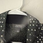 Dressbarn Collection Y2k Sequin Top Size Small Swifty Mock Neck Sparkly Party‎ Gray Photo 5