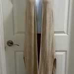London Kaye Long Sleeveless Sweater Vest Women’s XS Tan color boho Photo 0