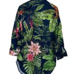Shall We Women’s Floral Tropical Button Down Long Sleeve Blouse Dress Green Smal Photo 2
