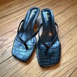 Lulus  Kitten Heel Thong Sandals Black Photo 6