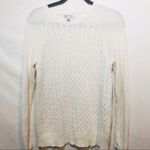 Croft and Barrow Women's Cable Knit Cotton Sweater Cream Size M Size M Photo 3