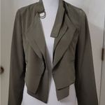 Metaphor  NWOT Jacket Large Green Lined Lightweight Blazer Neck Belt for styling Photo 1