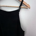 Carly Jean Los Angeles  | Black Jumpsuit Wide Leg Cropped Linen Blend | Small Photo 3