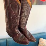 Dan Post Womens   Red Leather Cowboy Western Boots  Size 7M USA Photo 1