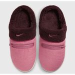 Nike  Burrow Women's Slippers Pink Berry Sherpa Zip Pockets Size 9 DR8883 600 Photo 0
