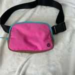 Lululemon Athletica Pink Interior Pouch with Blue Edges Photo 1