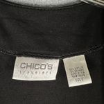 Chico's Travelers Womens 0/4 Small Black Sleeveless Duster Vest Fringe Hem Photo 3