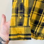 Time and Tru 100% Cotton Plaid Shirt NWT Medium Yellow Navy Photo 5