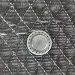 Juicy Couture Black Velvet Fold Over Clutch Quilted Rhinestone Bow Zipper Y2K Photo 15