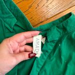 Anthropologie Amadi Glisy Puff Sleeved Green Shirt Dress Photo 2