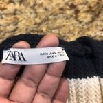 ZARA  Women Medium Chunky Academia Artsy Black And White Wide Stripe Sweater Vest Photo 2