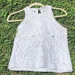 Lucy Paris  White Cutout Crochet Tank | S Photo 1