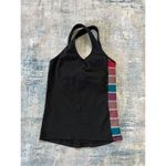Lululemon  Black Tan Mauve Blue Color Block Stripe Shape Tank Size 4 Photo 3
