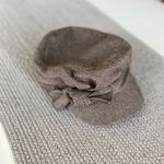 Vintage Y2K Brown White Houndstooth Wool Blend Newsboy Hat Cap Photo 6