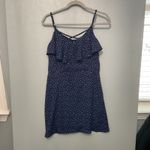 Three Pink Hearts Navy Polka Dot Ruffle Strap Dress XL Photo 3