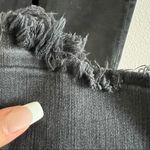 frame denim Le Skinny de Jeanne Crop Washed Black Raw Hem 28 Photo 10