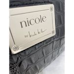 Nicole Miller Women's Black Patent/Alligator like Shoulder Bag SKU 4111 Photo 1
