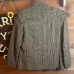 Pierre Dumas Vintage Dumas Checkered Plaid Square Blazer Jacket Collar Pocket Neutral Siren Photo 2