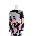 Lulus  - NWT Wondrous Water Lilies Black Floral Print Maxi Dress Sz M Photo 6