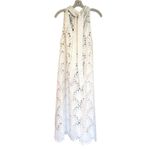Holly Shae Eyelet Lace Neck Tie Maxi Dress Women's XS/M White Boho Resortwear Size undefined Photo 8