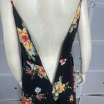 Lulu’s Go Fleur a Twirl Black Floral Print Handkerchief Midi Dress Size Large Black Photo 10