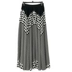 Versona  Women's Black & White Oversized Maxi
Skirt(Size XS) Photo 1