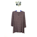 J.Jill Wearever Collection Burgundy Jersey Knit Tunic Top Pullover Size XS Photo 5