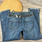ZARA  boyfriend‎ jeans distressed frayed hem w/ leopard detail Photo 5
