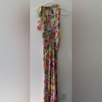 Lucy Paris  Michaela Halter or V-Neck Dress Pink Yellow Blue Floral Size Small Photo 5