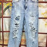 Almost Famous High Rise Distressed 90s Wide Leg Jeans 13 Jr / 14 Womens Photo 0