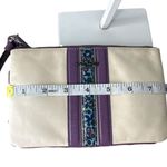 Coach  Cream Purple Floral Wristlet Photo 5