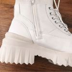 NURTURE Whitney Leather‎ Lug Sole Combat Boot White Cream Lace Up Size 6.5 New Photo 12